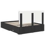 Casa si Gradina - Mobilier - Paturi si accesorii - Paturi - Cadru de pat cu headboard Negru 160 x 200 cm Lemn compozit - Infinity.ro