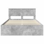 Casa si Gradina - Mobilier - Paturi si accesorii - Paturi - Cadru de pat cu headboard Beton 160 x 200 cm Lemn compozit - Infinity.ro