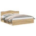 Casa si Gradina - Mobilier - Paturi si accesorii - Paturi - Cadru de pat cu headboard Sonoma 180 x 200 cm Lemn de pin masiv - Infinity.ro
