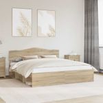 Casa si Gradina - Mobilier - Paturi si accesorii - Paturi - Cadru de pat cu headboard Sonoma 180 x 200 cm Lemn de pin masiv - Infinity.ro
