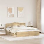 Casa si Gradina - Mobilier - Paturi si accesorii - Paturi - Cadru de pat cu headboard Sonoma 180 x 200 cm Lemn de pin masiv - Infinity.ro