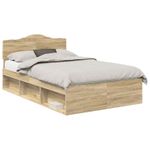 Casa si Gradina - Mobilier - Paturi si accesorii - Paturi - Cadru de pat cu headboard Sonoma 120 x 200 cm Lemn de pin masiv - Infinity.ro