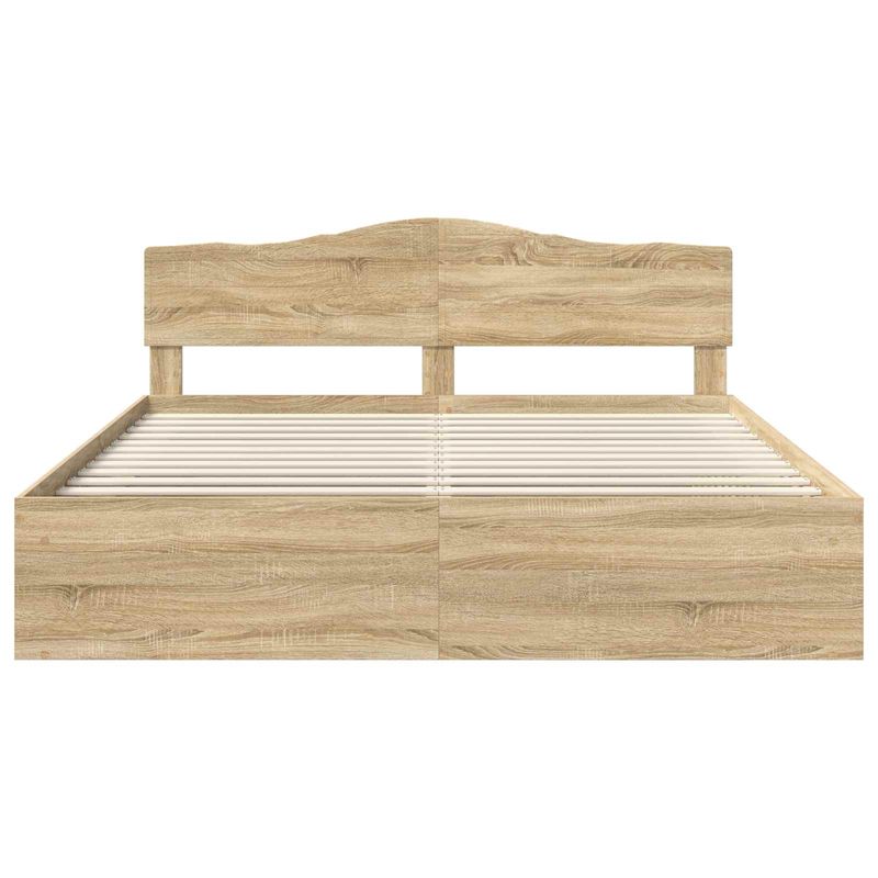 Casa si Gradina - Mobilier - Paturi si accesorii - Paturi - Cadru de pat cu headboard Sonoma 180 x 200 cm Lemn de pin masiv - Infinity.ro