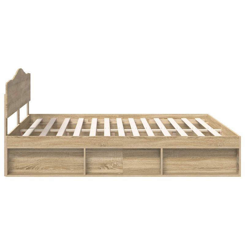 Casa si Gradina - Mobilier - Paturi si accesorii - Paturi - Cadru de pat cu headboard Sonoma 180 x 200 cm Lemn de pin masiv - Infinity.ro