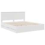 Casa si Gradina - Mobilier - Paturi si accesorii - Paturi - Cadru de pat cu sertar Alb 180 x 200 cm Lemn Ingineresc - Infinity.ro