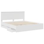 Casa si Gradina - Mobilier - Paturi si accesorii - Paturi - Cadru de pat cu sertar Alb 180 x 200 cm Lemn Ingineresc - Infinity.ro