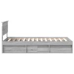 Casa si Gradina - Mobilier - Paturi si accesorii - Paturi - Cadru de pat cu headboard Gri Sonoma 100 x 200 cm Lemn compozit - Infinity.ro