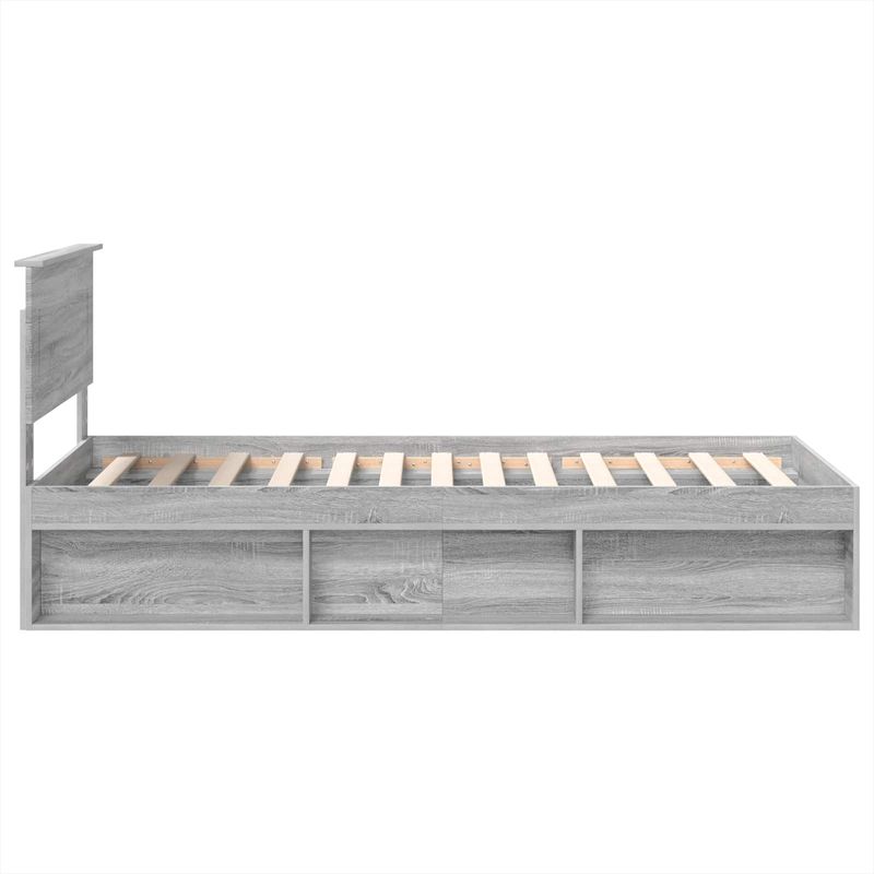 Casa si Gradina - Mobilier - Paturi si accesorii - Paturi - Cadru de pat cu headboard Gri Sonoma 100 x 200 cm Lemn compozit - Infinity.ro