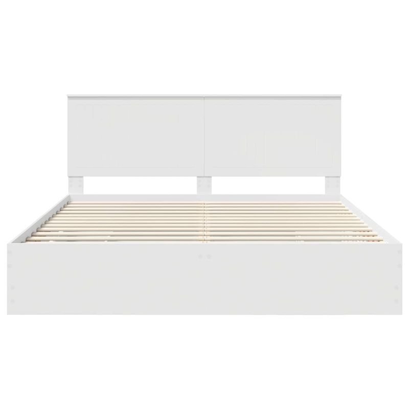 Casa si Gradina - Mobilier - Paturi si accesorii - Paturi - Cadru de pat cu sertar Alb 180 x 200 cm Lemn Ingineresc - Infinity.ro