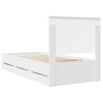 Casa si Gradina - Mobilier - Paturi si accesorii - Paturi - Cadru de pat cu sertar Alb 90 x 200 cm Lemn Ingineresc - Infinity.ro