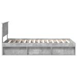 Casa si Gradina - Mobilier - Paturi si accesorii - Paturi - Cadru de pat cu headboard Beton 90 x 200 cm Lemn compozit - Infinity.ro