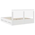 Casa si Gradina - Mobilier - Paturi si accesorii - Paturi - Cadru de pat cu sertar Alb 180 x 200 cm Lemn Ingineresc - Infinity.ro