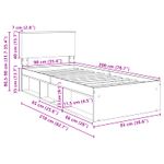 Casa si Gradina - Mobilier - Paturi si accesorii - Paturi - Cadru de pat cu headboard Beton 90 x 200 cm Lemn compozit - Infinity.ro