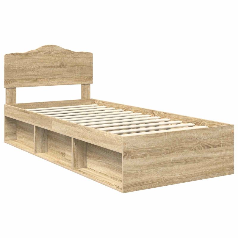 Casa si Gradina - Mobilier - Paturi si accesorii - Paturi - Cadru de pat cu headboard Sonoma 90 x 190 cm Lemn de pin masiv - Infinity.ro