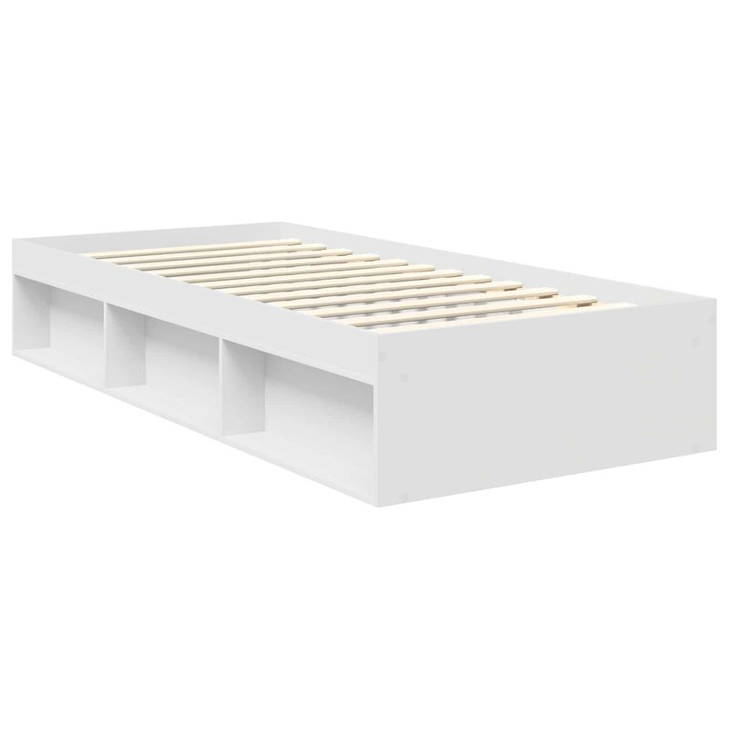 Casa si Gradina - Mobilier - Paturi si accesorii - Paturi - Cadru de pat cu headboard Alb 90 x 190 cm Lemn de pin masiv - Infinity.ro
