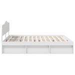 Casa si Gradina - Mobilier - Paturi si accesorii - Paturi - Cadru de pat cu headboard Alb 200 x 200 cm Lemn de pin masiv - Infinity.ro
