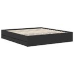Casa si Gradina - Mobilier - Paturi si accesorii - Paturi - Cadru de pat cu sertar Negru 180 x 200 cm Lemn Ingineresc - Infinity.ro