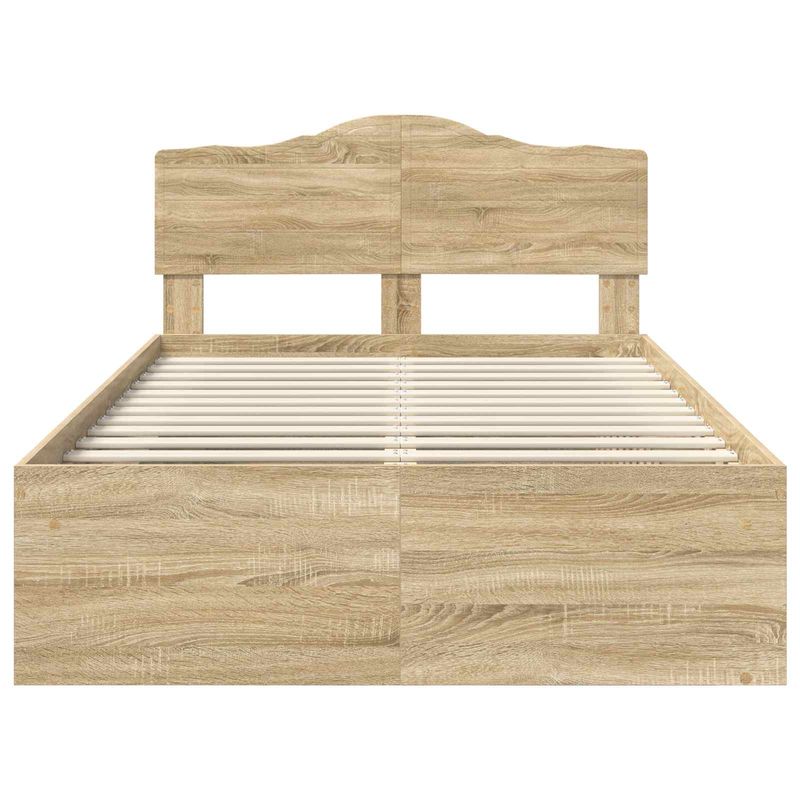 Casa si Gradina - Mobilier - Paturi si accesorii - Paturi - Cadru de pat cu headboard Sonoma 120 x 190 cm Lemn de pin masiv - Infinity.ro