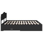 Casa si Gradina - Mobilier - Paturi si accesorii - Paturi - Cadru de pat cu headboard Negru 180 x 200 cm Lemn compozit - Infinity.ro