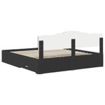 Casa si Gradina - Mobilier - Paturi si accesorii - Paturi - Cadru de pat cu headboard Negru 180 x 200 cm Lemn compozit - Infinity.ro