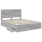 Casa si Gradina - Mobilier - Paturi si accesorii - Paturi - Cadru de pat cu sertar Gri Sonoma 150 x 200 cm Lemn Ingineresc - Infinity.ro