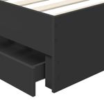 Casa si Gradina - Mobilier - Paturi si accesorii - Paturi - Cadru de pat cu sertar Negru 100 x 200 cm Lemn Ingineresc - Infinity.ro