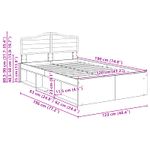 Casa si Gradina - Mobilier - Paturi si accesorii - Paturi - Cadru de pat cu headboard Negru 120 x 190 cm Lemn de pin masiv - Infinity.ro