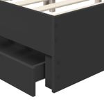 Casa si Gradina - Mobilier - Paturi si accesorii - Paturi - Cadru de pat cu sertar Negru 180 x 200 cm Lemn Ingineresc - Infinity.ro