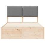 Casa si Gradina - Mobilier - Paturi si accesorii - Paturi - Cadru de pat cu tablie tapitata Gri deschis 120 x 190 cm - Infinity.ro