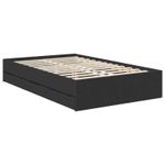 Casa si Gradina - Mobilier - Paturi si accesorii - Paturi - Cadru de pat cu sertar Negru 120 x 200 cm Lemn Ingineresc - Infinity.ro