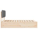 Casa si Gradina - Mobilier - Paturi si accesorii - Paturi - Cadru de pat cu tablie tapitata Gri deschis 120 x 190 cm - Infinity.ro