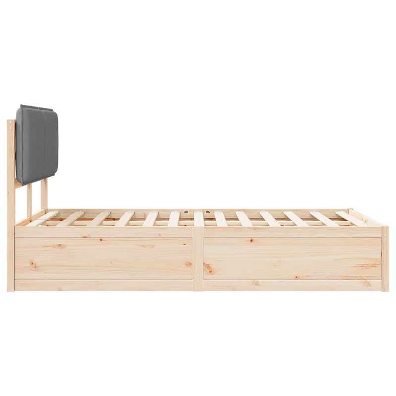 Casa si Gradina - Mobilier - Paturi si accesorii - Paturi - Cadru de pat cu tablie tapitata Gri deschis 120 x 190 cm - Infinity.ro