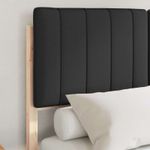 Casa si Gradina - Mobilier - Paturi si accesorii - Paturi - Cadru de pat cu tablie tapitata cu headboard Negru 120 x 200 cm - Infinity.ro