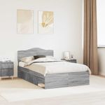Casa si Gradina - Mobilier - Paturi si accesorii - Paturi - Cadru de pat Gri Sonoma 120 x 190 cm Lemn de pin masiv - Infinity.ro
