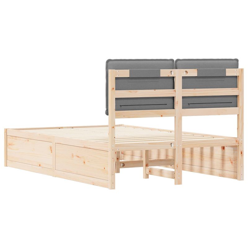 Casa si Gradina - Mobilier - Paturi si accesorii - Paturi - Cadru de pat cu tablie tapitata Gri deschis 120 x 190 cm - Infinity.ro