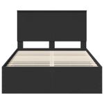 Casa si Gradina - Mobilier - Paturi si accesorii - Paturi - Cadru de pat cu sertar Negru 120 x 200 cm Lemn Ingineresc - Infinity.ro