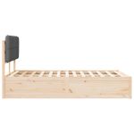 Casa si Gradina - Mobilier - Paturi si accesorii - Paturi - Cadru de pat cu tablie tapitata Gri inchis 120 x 200 cm - Infinity.ro