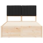 Casa si Gradina - Mobilier - Paturi si accesorii - Paturi - Cadru de pat cu tablie tapitata cu headboard Negru 120 x 200 cm - Infinity.ro