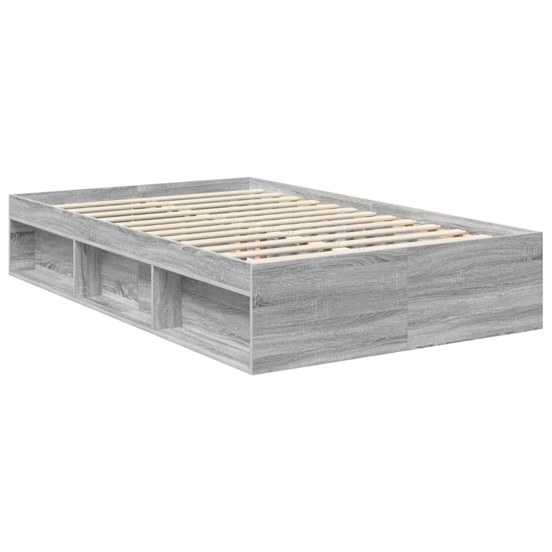Casa si Gradina - Mobilier - Paturi si accesorii - Paturi - Cadru de pat Gri Sonoma 120 x 190 cm Lemn de pin masiv - Infinity.ro