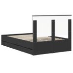 Casa si Gradina - Mobilier - Paturi si accesorii - Paturi - Cadru de pat cu sertar Negru 120 x 200 cm Lemn Ingineresc - Infinity.ro