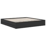 Casa si Gradina - Mobilier - Paturi si accesorii - Paturi - Cadru de pat cu sertar Negru 200 x 200 cm Lemn Ingineresc - Infinity.ro