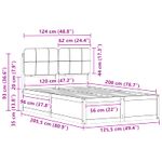 Casa si Gradina - Mobilier - Paturi si accesorii - Paturi - Cadru de pat cu tablie tapitata cu headboard Negru 120 x 200 cm - Infinity.ro