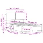 Casa si Gradina - Mobilier - Paturi si accesorii - Paturi - Cadru de pat cu tablie tapitata cu headboard Negru 120 x 200 cm - Infinity.ro