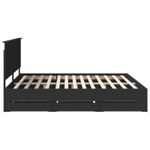 Casa si Gradina - Mobilier - Paturi si accesorii - Paturi - Cadru de pat cu sertar Negru 200 x 200 cm Lemn Ingineresc - Infinity.ro
