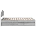 Casa si Gradina - Mobilier - Paturi si accesorii - Paturi - Cadru de pat Gri Sonoma 135 x 190 cm Lemn de pin masiv - Infinity.ro