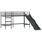 Casa si Gradina - Mobilier - Paturi si accesorii - Paturi - Cadru de pat inalt pentru copii cu perdele, arc, tobogan, turn - Infinity.ro