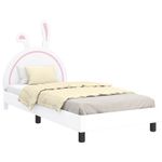 Casa si Gradina - Mobilier - Paturi si accesorii - Paturi - Cadru de pat pentru copii cu spatar Alb 80 x 200 cm PU - Infinity.ro