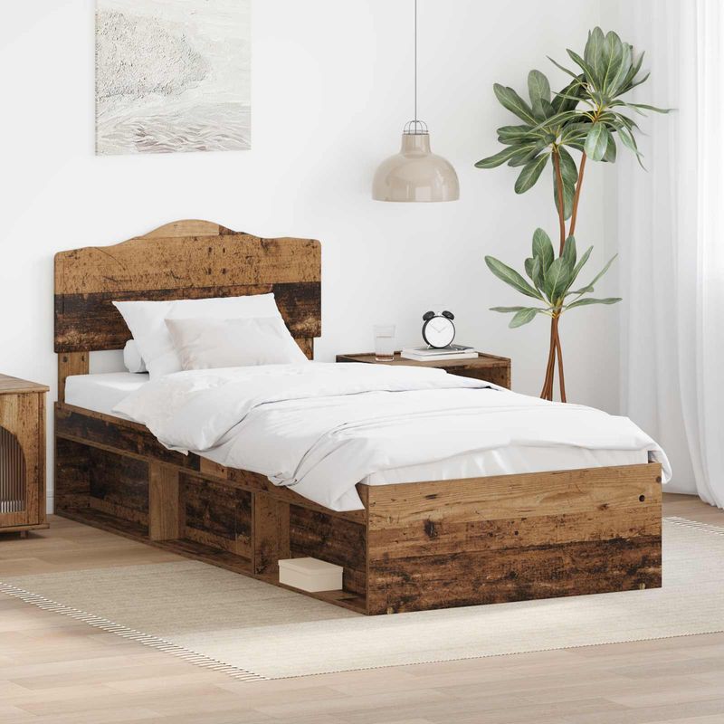 Casa si Gradina - Mobilier - Paturi si accesorii - Paturi - Cadru de pat Lemn vechi 100 x 200 cm Lemn de pin masiv - Infinity.ro