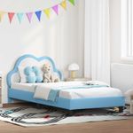 Casa si Gradina - Mobilier - Paturi si accesorii - Paturi - Cadru de pat pentru copii cu spatar albastru 90 x 200 cm PU - Infinity.ro
