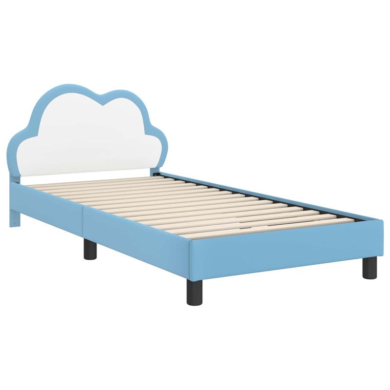 Casa si Gradina - Mobilier - Paturi si accesorii - Paturi - Cadru de pat pentru copii cu spatar albastru 90 x 200 cm PU - Infinity.ro